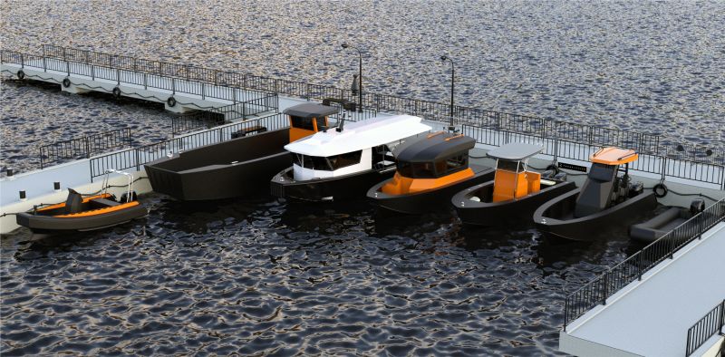 Fleet of HDPE Boats Workboat